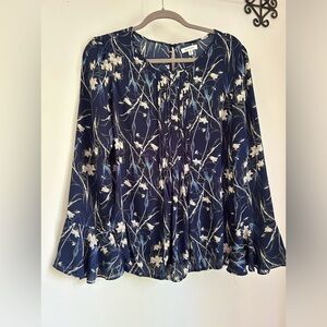 Max Studio Flowy & Flowers Blouse